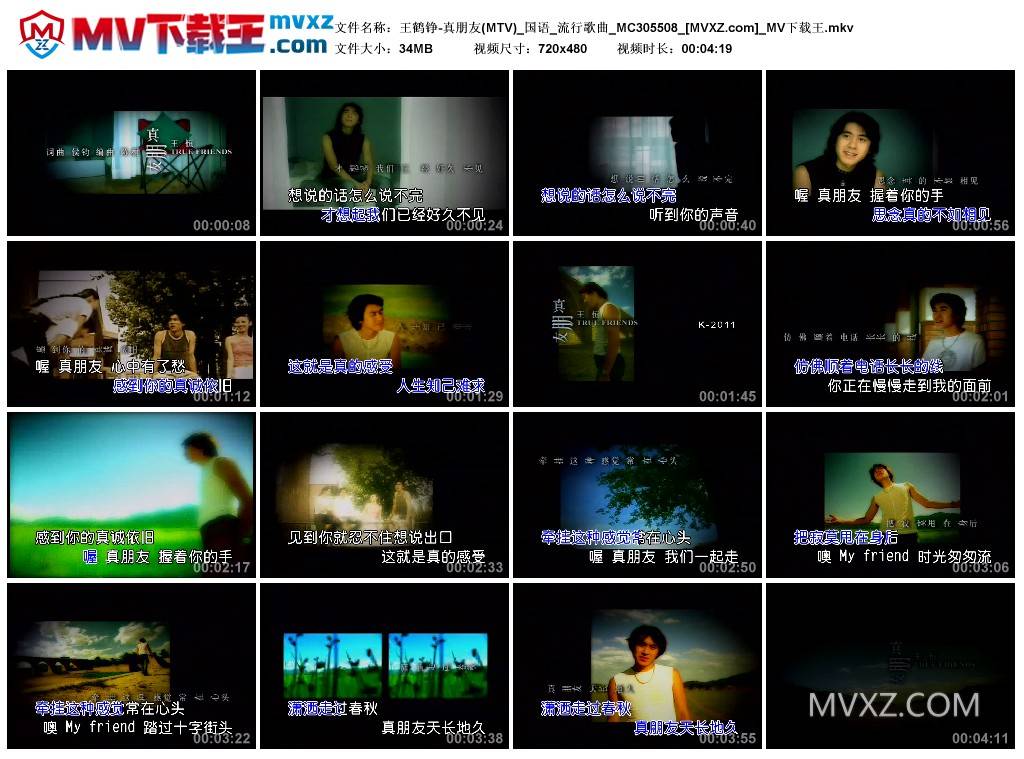 王鹤铮-真朋友(MTV)_国语_流行歌曲_MC305508